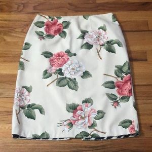 🌺 Pretty Floral Anthropologie Pencil Skirt Sz 4